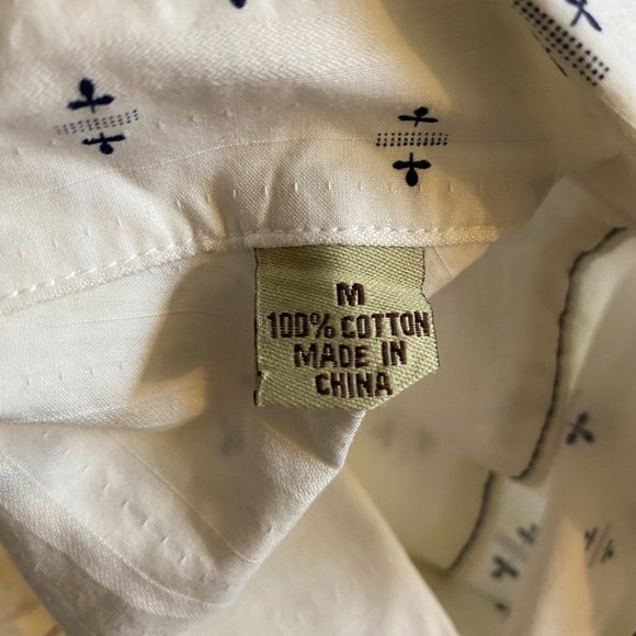 TOMMY BAHAMA Men's 100% Cotton Button Down Long-sleeved Shirt Size Medium - Picture 7 of 9